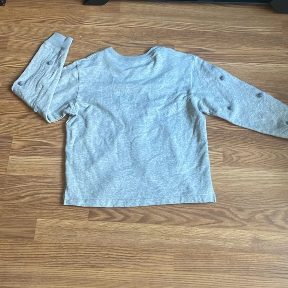 J.Crew Pom-pom Sweatshirt HEATHER GREY Size M